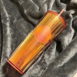 Starbucks Rose gold iridescent dome cup tumbler